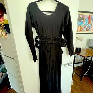 Gorgeous black gown with cut outs in the side.